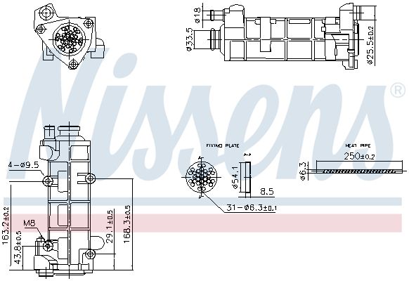NISSENS 989458 Cooler, exhaust gas recirculation