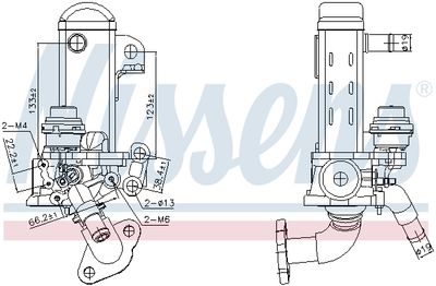 Cooler, exhaust gas recirculation NISSENS 989461