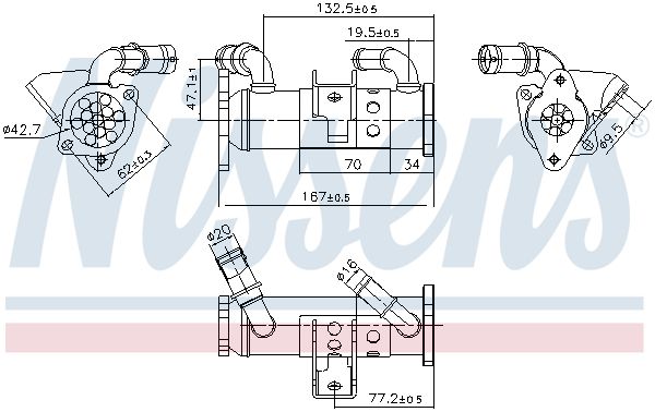 NISSENS 989473 Cooler, exhaust gas recirculation