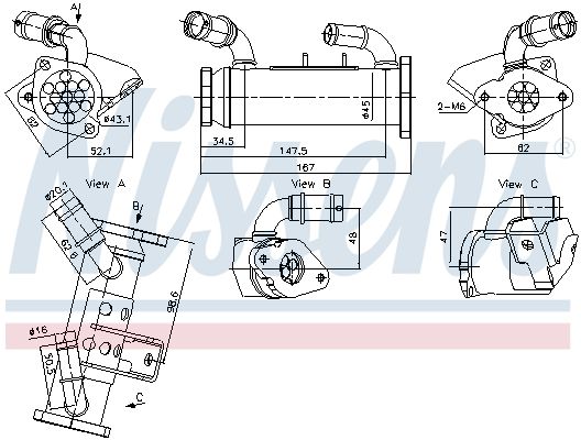NISSENS 989474 Cooler, exhaust gas recirculation
