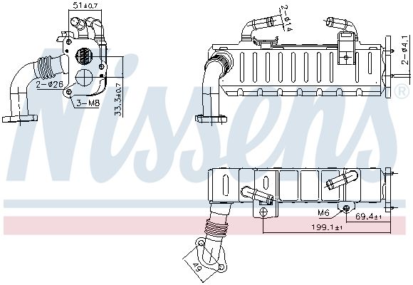 NISSENS 989475 Cooler, exhaust gas recirculation
