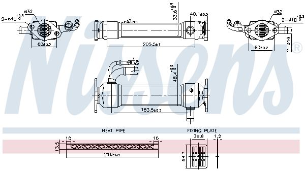 NISSENS 989476 Cooler, exhaust gas recirculation