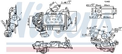 Cooler, exhaust gas recirculation NISSENS 989478