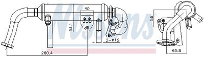 Cooler, exhaust gas recirculation NISSENS 989482