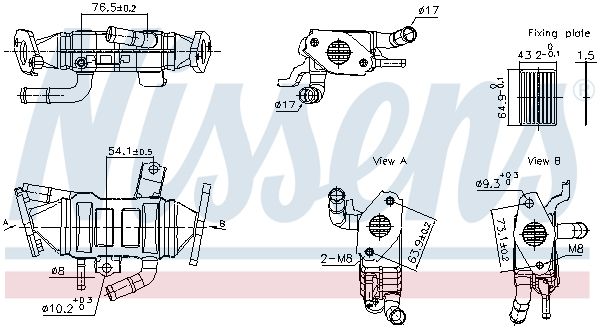 NISSENS 989488 Cooler, exhaust gas recirculation
