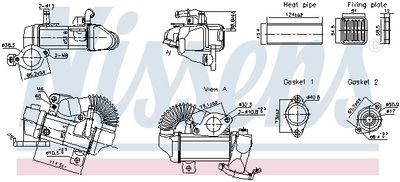 Cooler, exhaust gas recirculation NISSENS 989494