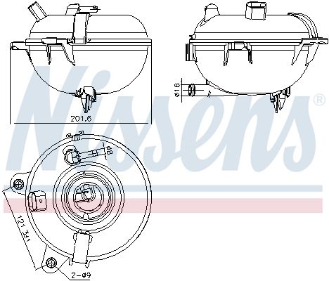 NISSENS 996130 Expansion Tank, coolant