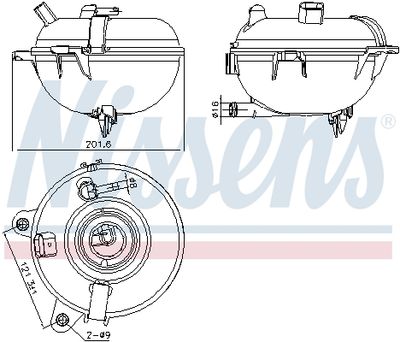Expansion Tank, coolant NISSENS 996130