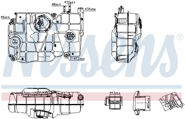 NISSENS 996162 Expansion Tank, coolant