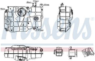 Expansion Tank, coolant NISSENS 996162