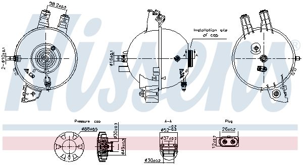 NISSENS 996167 Expansion Tank, coolant