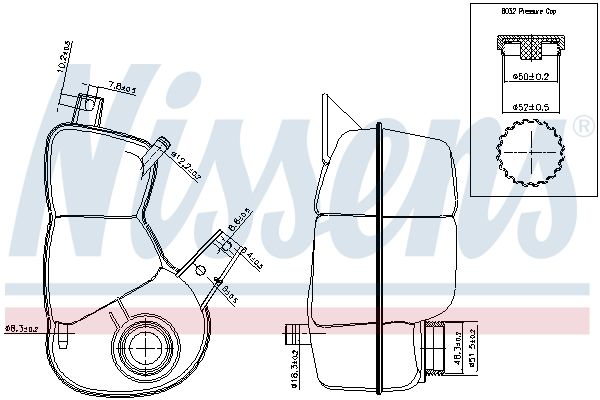 NISSENS 996174 Expansion Tank, coolant