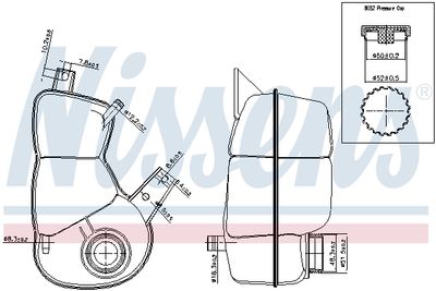 Expansion Tank, coolant NISSENS 996174