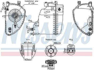 Expansion Tank, coolant NISSENS 996198