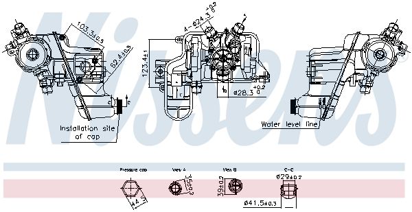 NISSENS 996199 Expansion Tank, coolant