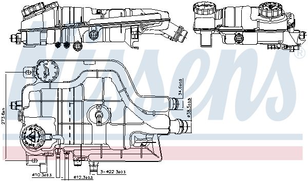 NISSENS 996205 Expansion Tank, coolant