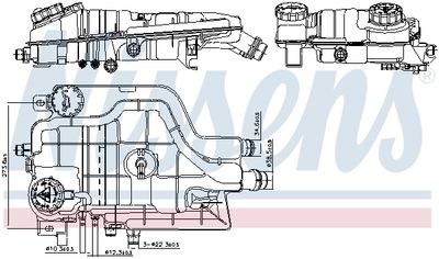 Expansion Tank, coolant NISSENS 996205