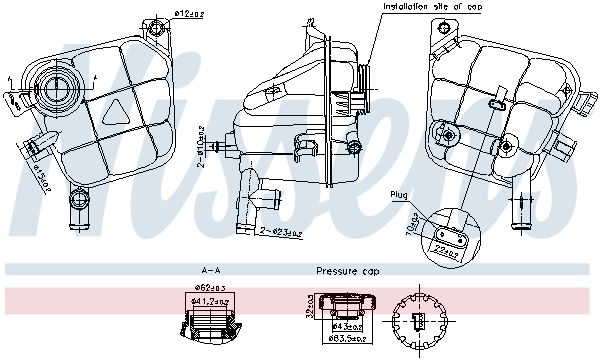 NISSENS 996207 Expansion Tank, coolant