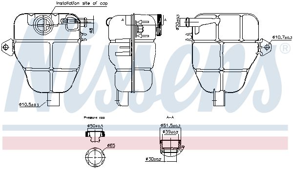 NISSENS 996218 Expansion Tank, coolant