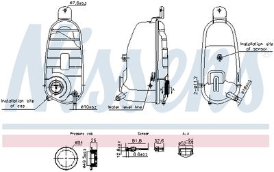 Expansion Tank, coolant NISSENS 996220