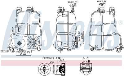 Expansion Tank, coolant NISSENS 996228