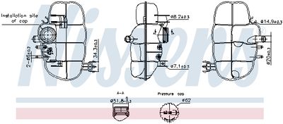 Expansion Tank, coolant NISSENS 996237