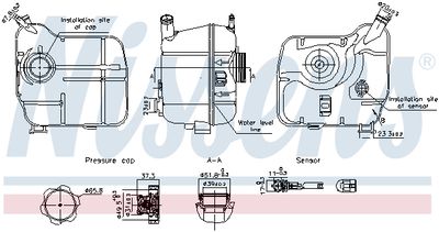 Expansion Tank, coolant NISSENS 996239