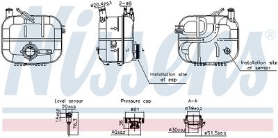 Expansion Tank, coolant NISSENS 996243