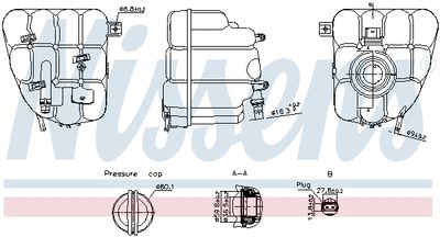 Expansion Tank, coolant NISSENS 996255