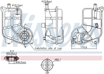 Expansion Tank, coolant NISSENS 996287