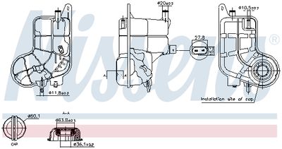 Expansion Tank, coolant NISSENS 996288