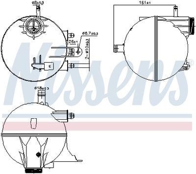 Expansion Tank, coolant NISSENS 996295