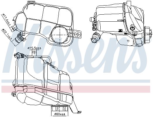 NISSENS 996297 Expansion Tank, coolant