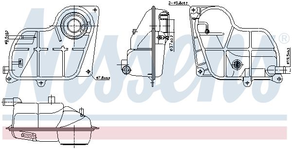 NISSENS 996299 Expansion Tank, coolant