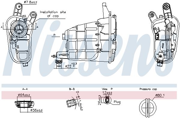NISSENS 996301 Expansion Tank, coolant