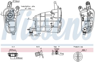 Expansion Tank, coolant NISSENS 996301