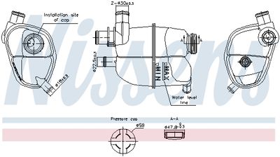 Expansion Tank, coolant NISSENS 996302