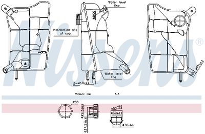 Expansion Tank, coolant NISSENS 996304