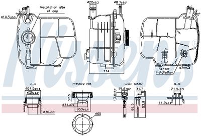 Expansion Tank, coolant NISSENS 996305
