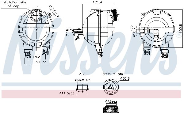 NISSENS 996306 Expansion Tank, coolant