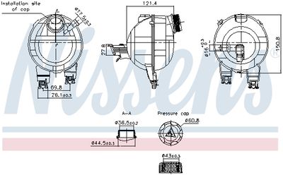 Expansion Tank, coolant NISSENS 996306