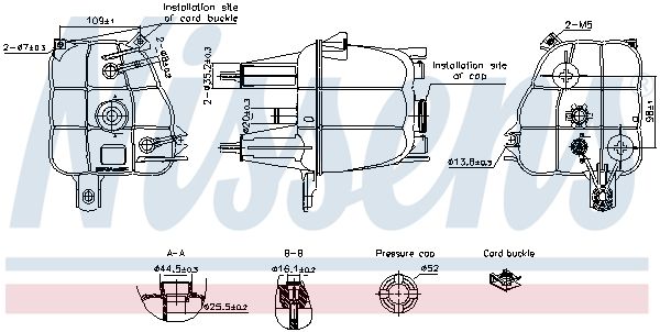 NISSENS 996307 Expansion Tank, coolant