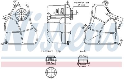 Expansion Tank, coolant NISSENS 996308
