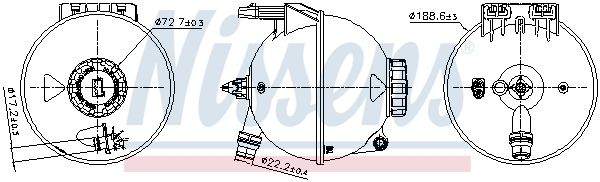NISSENS 996309 Expansion Tank, coolant