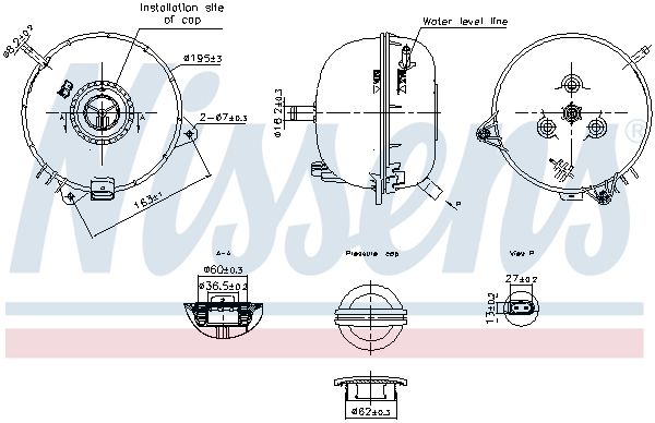NISSENS 996313 Expansion Tank, coolant