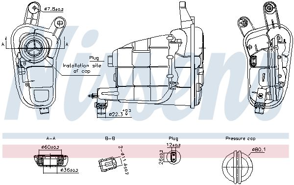 NISSENS 996315 Expansion Tank, coolant