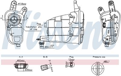 Expansion Tank, coolant NISSENS 996315
