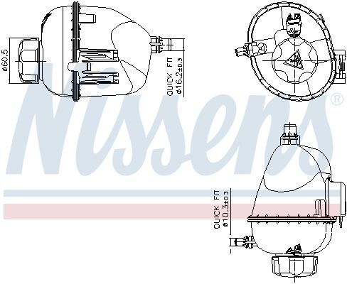 NISSENS 996317 Expansion Tank, coolant