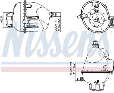 Expansion Tank, coolant NISSENS 996317