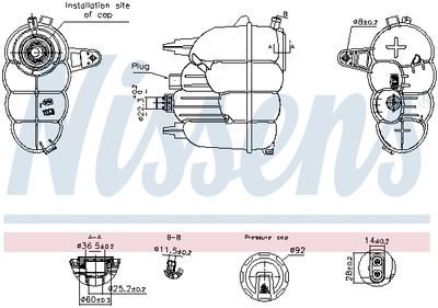 Expansion Tank, coolant NISSENS 996323